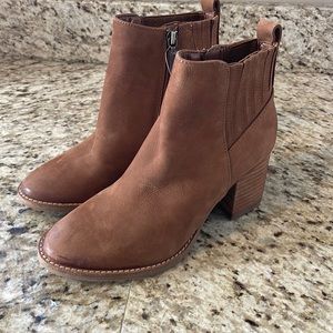 Suede Ankle Booties Tan Size 6.5